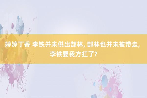 婷婷丁香 李铁并未供出郜林, 郜林也并未被带走, 李铁要我方扛了?