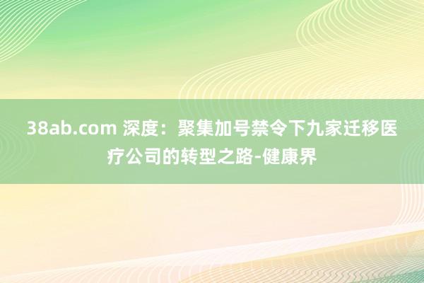 38ab.com 深度：聚集加号禁令下九家迁移医疗公司的转型之路-健康界